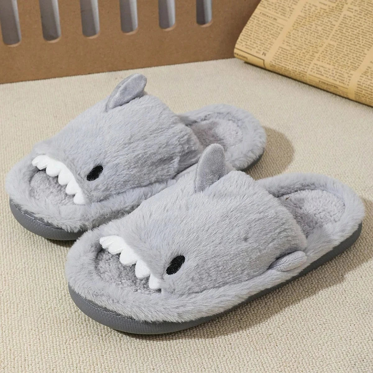 Pantoufles Requin Gris clair / 35-36
