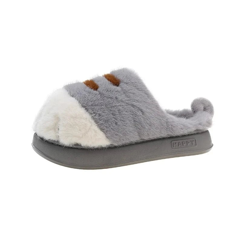 Pantoufles Pattes de Chat Gris clair / 34-35