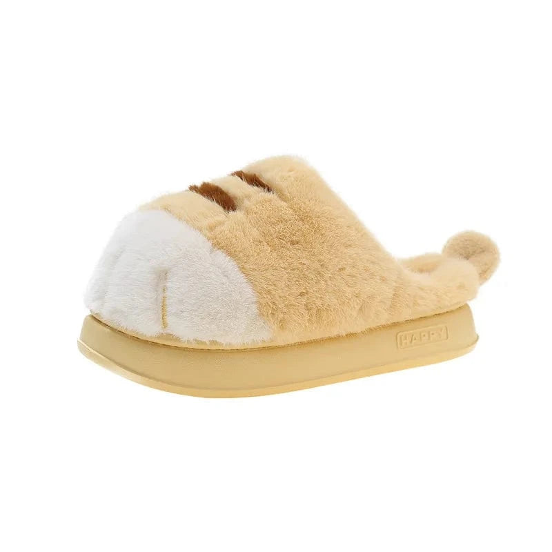 Pantoufles Pattes de Chat Jaune / 34-35