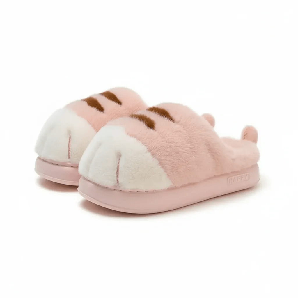 Pantoufles Pattes de Chat Rose / 34-35