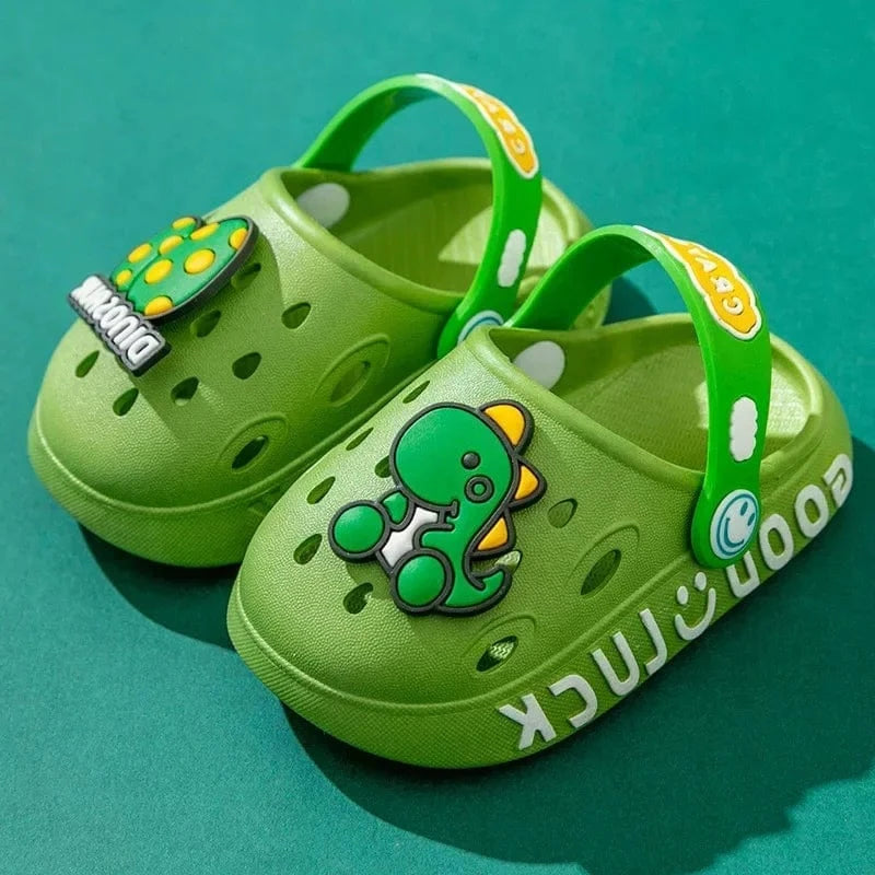 Sabots Dinosaure pour Enfant Vert / 18-19