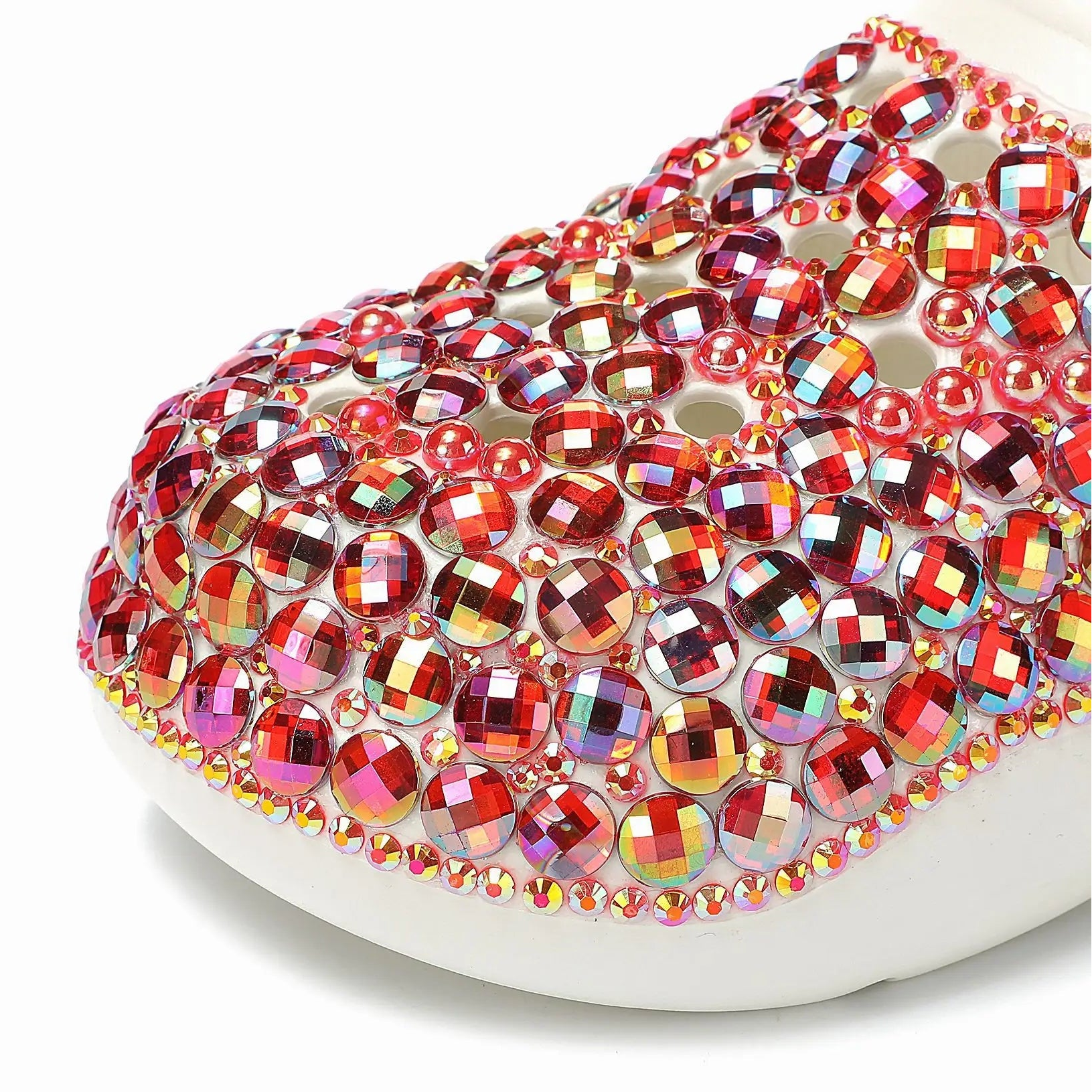 Sabot Paillettes Cristal Rouge Bochausson vue arriere