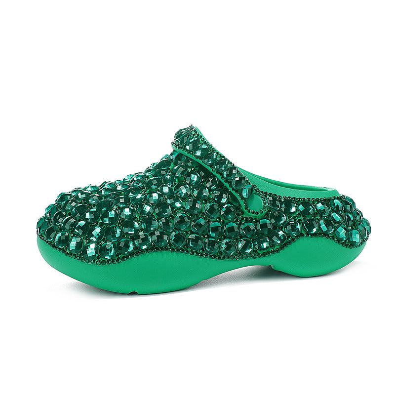 Sabot Paillettes Cristal Vert Bochausson vue d ensemble