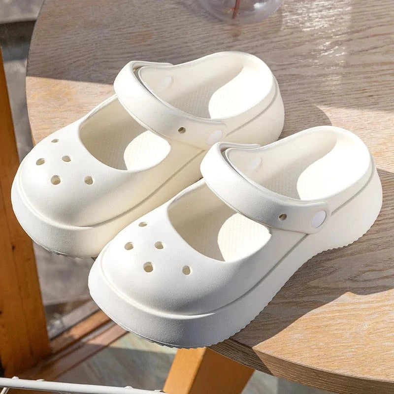 Sabots en Plastique pour Femme Blanc / 35-36