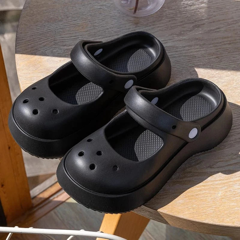 Sabots en Plastique pour Femme Noir / 35-36