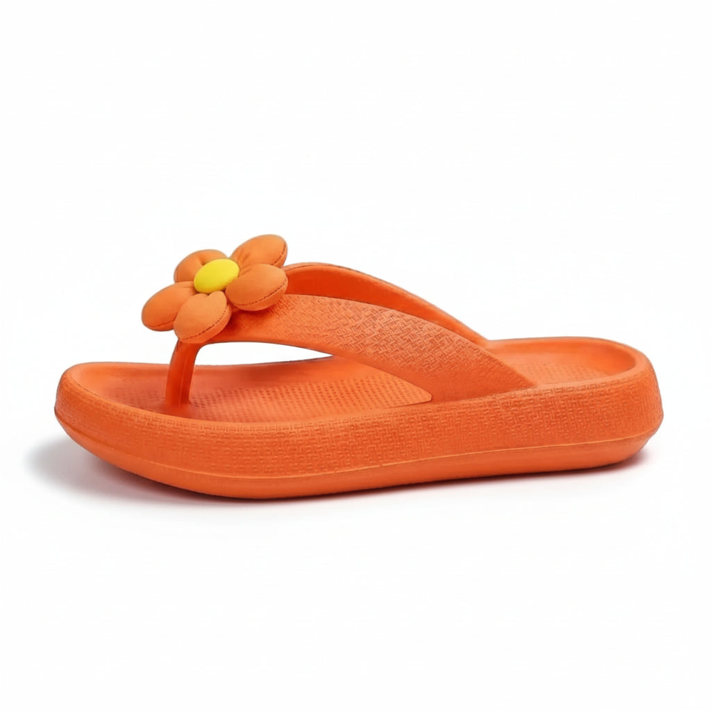 Tongs avec Grosse Fleur Bochausson vue de face
