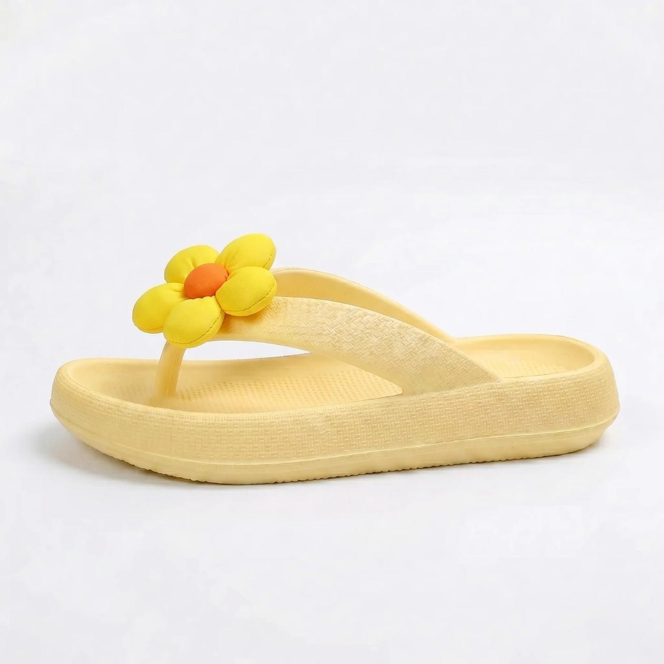 Tongs avec Grosse Fleur Bochausson vue de profil