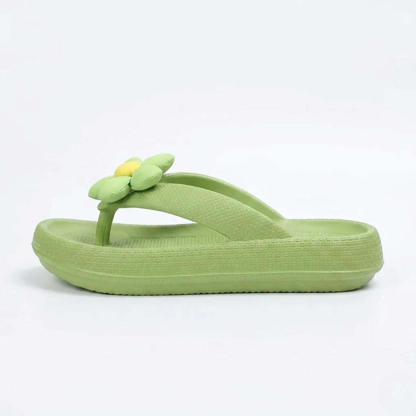 Tongs avec Grosse Fleur Bochausson vue de dessus