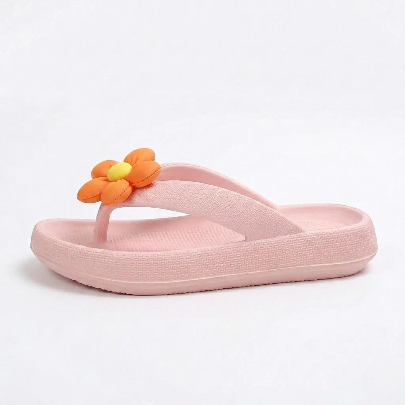 Tongs avec Grosse Fleur Bochausson vue d ensemble