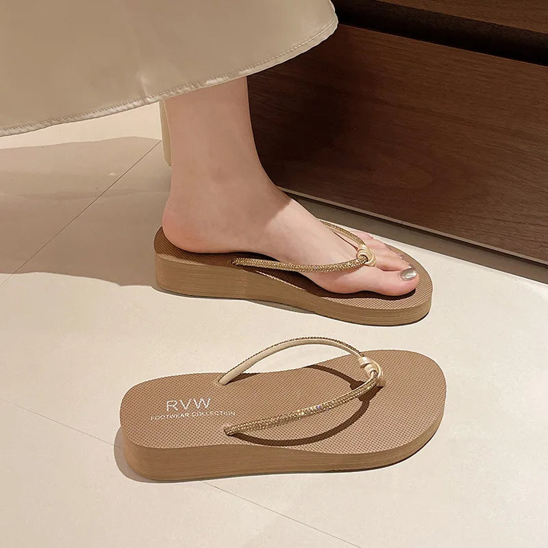 Tongs Compensees Strass Bochausson vue d ensemble
