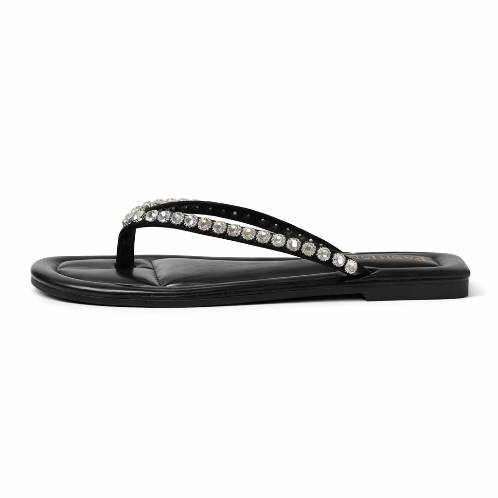 Tongs Femme avec Strass Bochausson vue portee