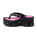 Tongs Plateforme avec Etoiles Bochausson vue de dessus