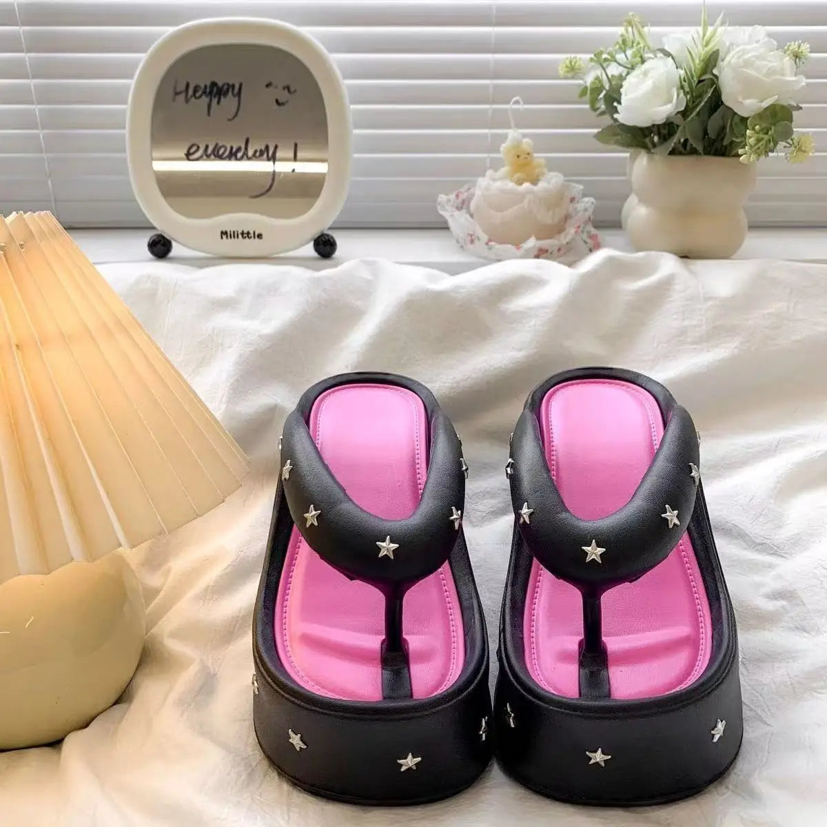 Tongs Plateforme avec Etoiles Bochausson detail