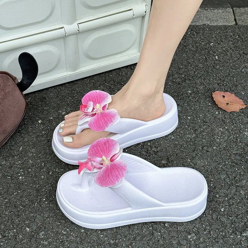 Tongs Semelle Epaisse Orchidee Bochausson detail