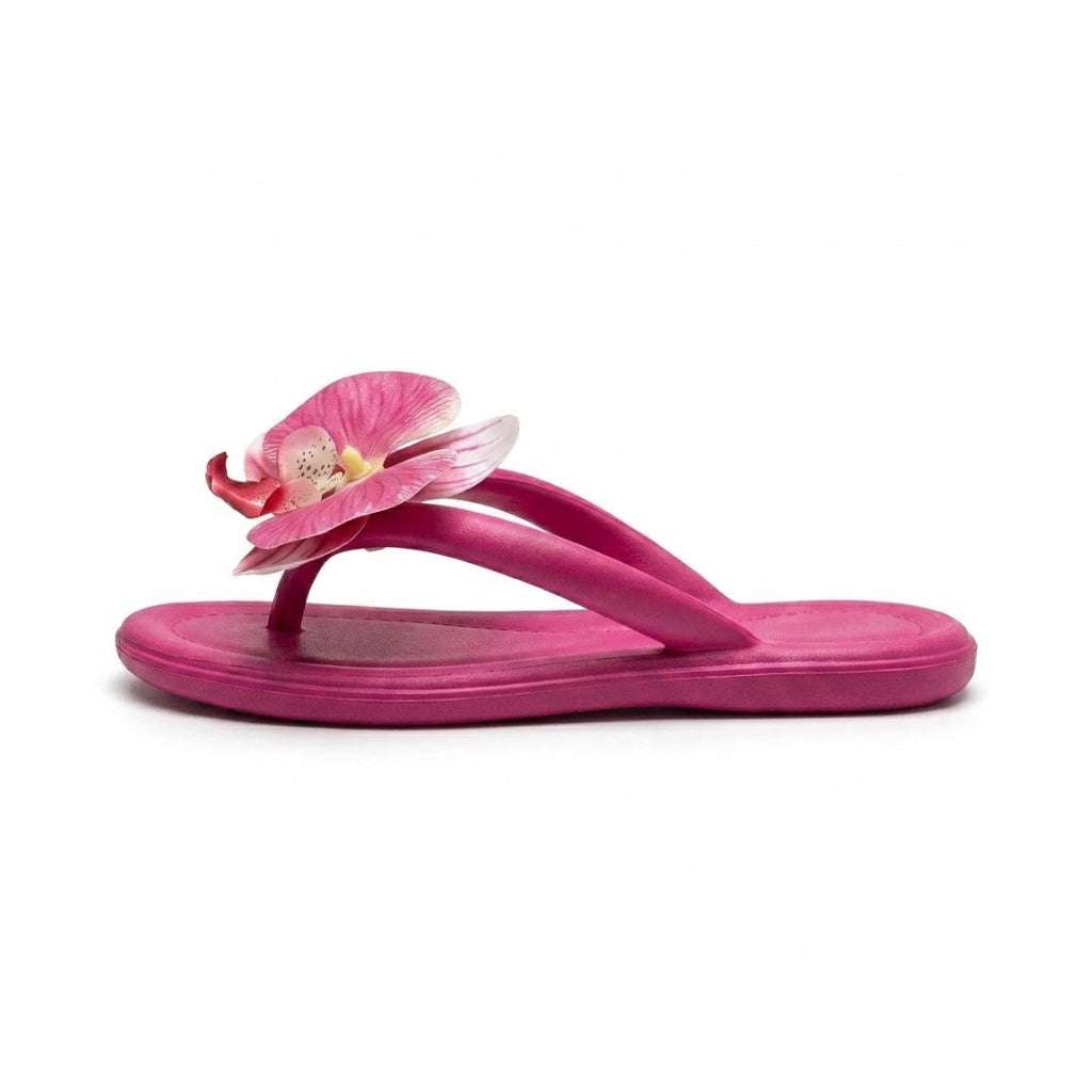 Tongs avec Fleur Orchidée